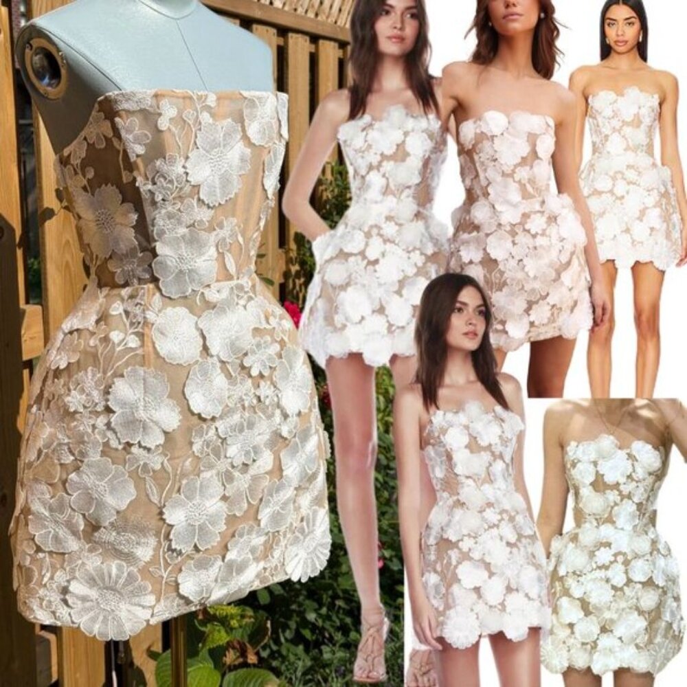 🆕 BRONX & BANCO 🧿 NWOT Jasmine Maraya White Mini Dress - Sz M US 6